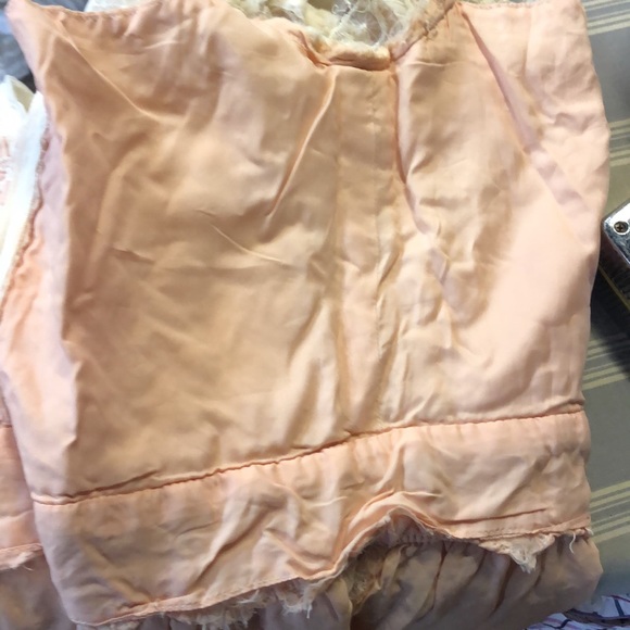 Vintage 1940’s Pink Midi Sheath Wiggle Dress Collared Embroidered Lace Overlay - Picture 10 of 14